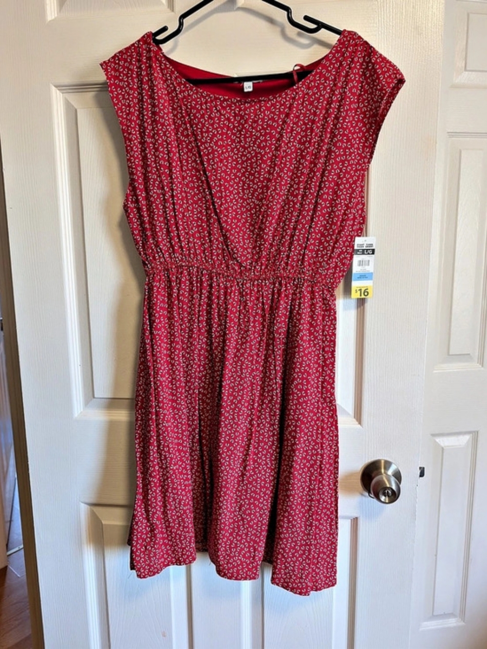 mySTYLE Floral Mini Dress in Red & White Size Large NWT